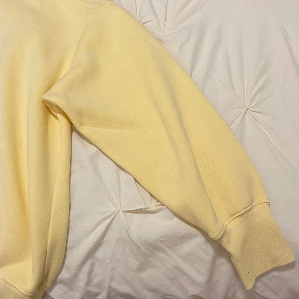 OFFLINE by aerie Butter Yellow Cloud Fleece Oversized Crewneck Sweatshirt - Picture 2 of 5